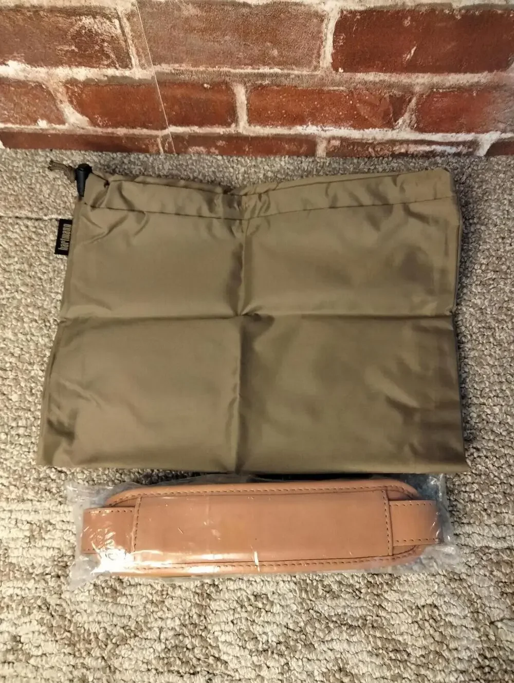 Vintage Hartmann Tan Ballistic Nylon Leather Messenger Bag Briefcase